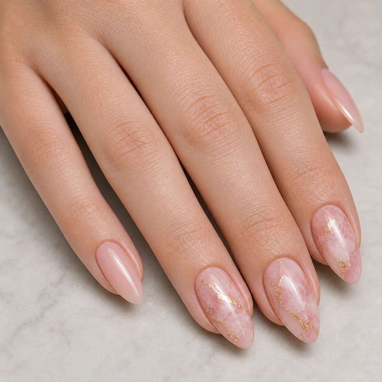 Pink Marble & Gold